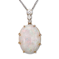 Opal and Diamond Necklace