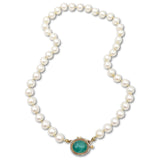 Chrysoprase Clasp Pearl Necklace