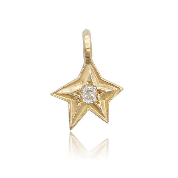 Diamond Abstract Star Pendant