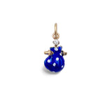 Enamel and Diamond Handkerchief Bag Charm