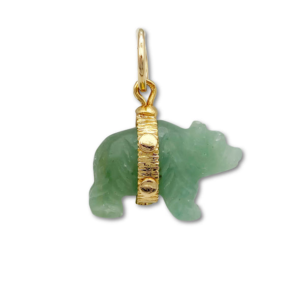 Jade Bear Charm