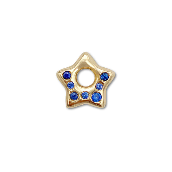 Tanzanite Puffy Star Charm