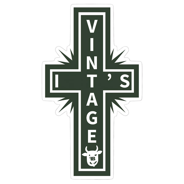 "It's Vintage" Cross Sticker