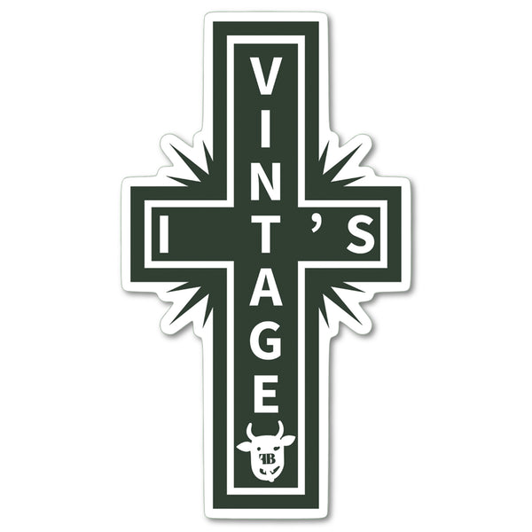 "It's Vintage" Cross Sticker