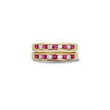 Pair of Ruby and Diamond Rings