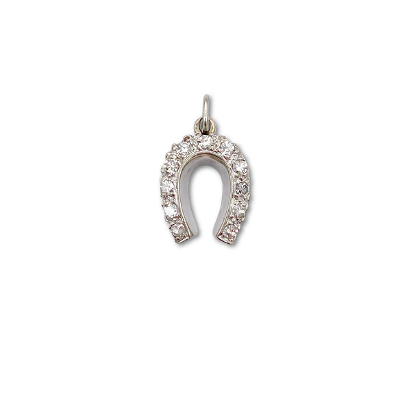 Diamond Horseshoe Charm