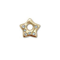 Blue Topaz Puffy Star Charm