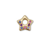 Tanzanite, Amethyst and Pink Sapphire Puffy Star Charm 2