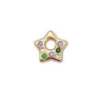 Tanzanite, Diamond and Tsavorite Puffy Star Charm 2