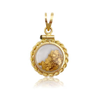 Gold Nugget Shaker Charm
