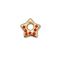 Orange Sapphire Puffy Star Charm 1