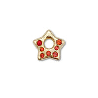 Orange Sapphire Puffy Star Charm 2