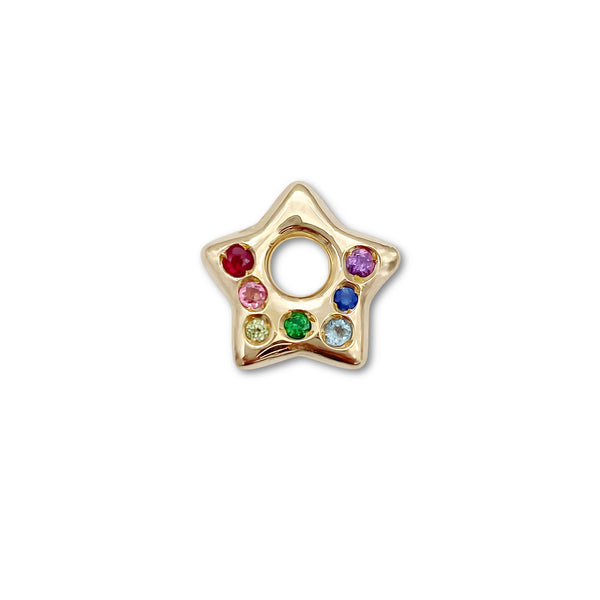 Rainbow Puffy Star Charm 2