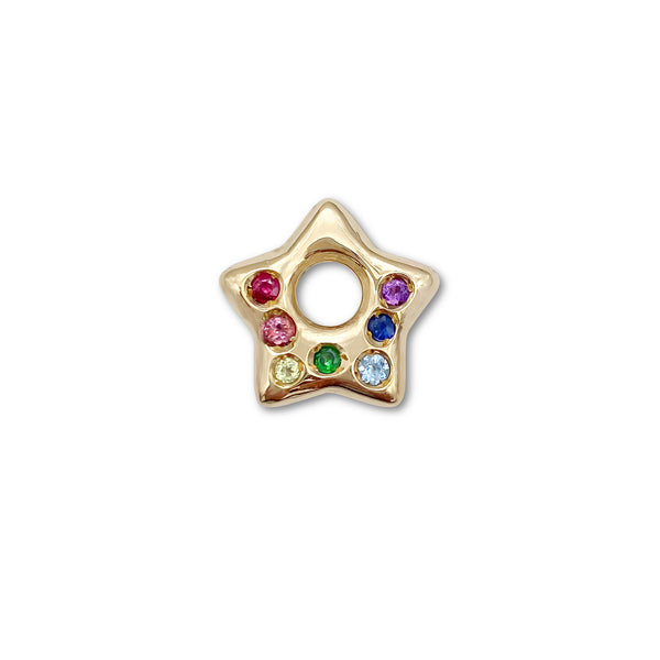 Rainbow Puffy Star Charm 1