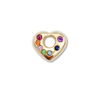 Rainbow Puffy Heart Charm