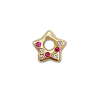 Ruby and Diamond Puffy Star Charm