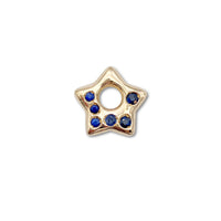 Sapphire Puffy Star Charm
