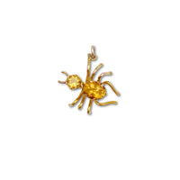 Citrine Spider Charm