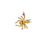 Citrine Spider Charm