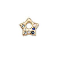 Aquamarine, Diamond and Sapphire Puffy Star Charm 2