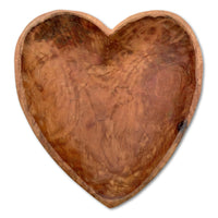 Hand Carved Wooden Heart Dish